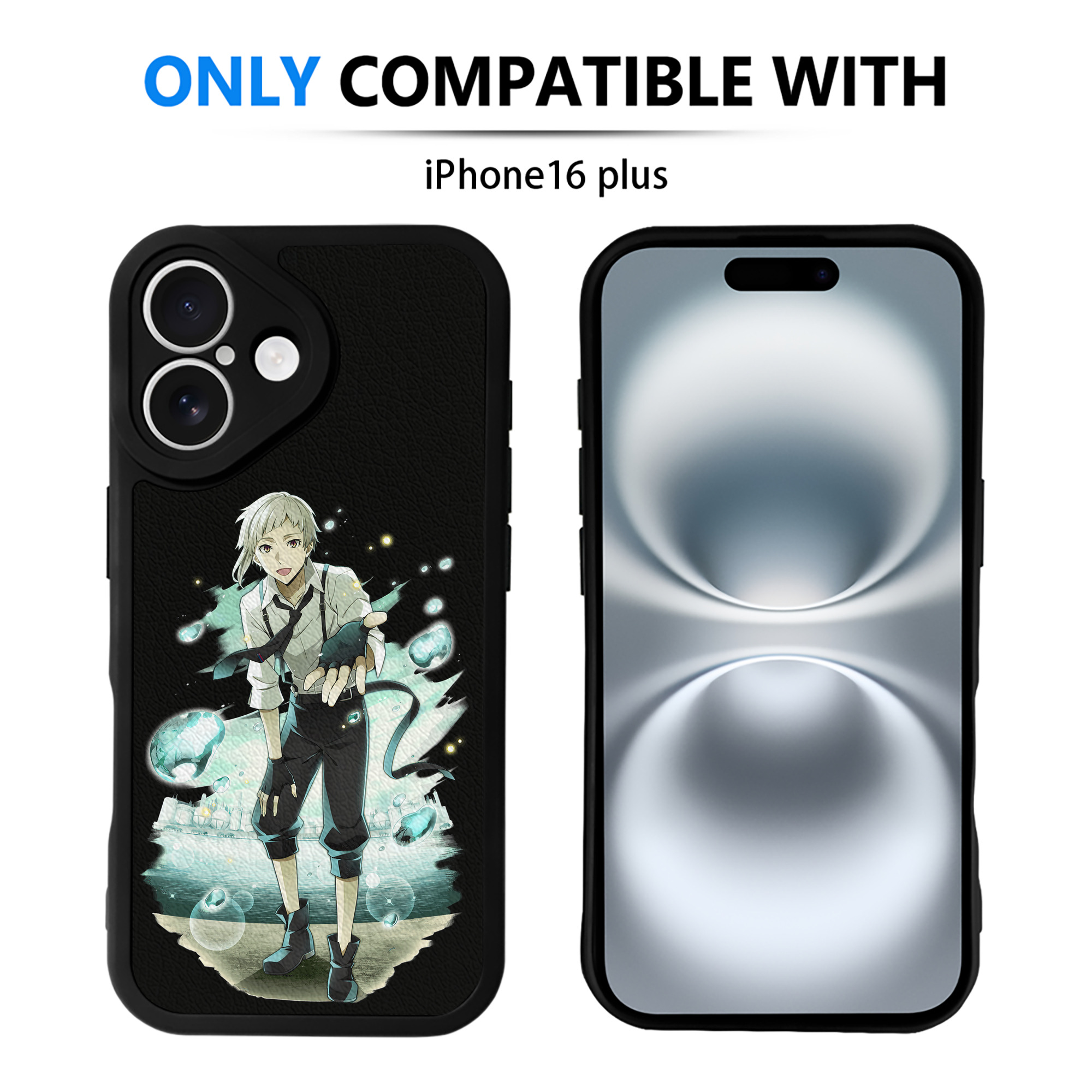 （画像用） 文豪ストレイドッグス Bungo Stray Dogs 【iPhone 16シリーズ対応】シリコンスマホケース（レザー調） 材質：シリコン